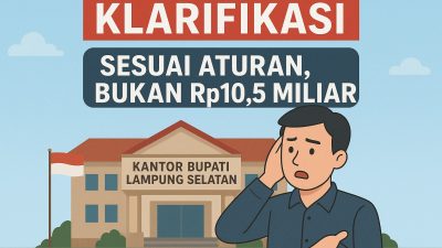 Tak Benar Rp10,5 Miliar Pemkab Lampung Selatan Klarifikasi Soal Anggaran BPO Bupati