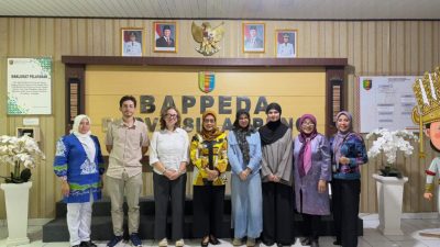 Dua Student Exchange Unila Asal ENTPE-Prancis Paparan Hasil Riset di Bappeda Lampung