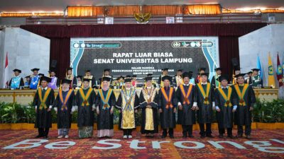 Unila Kukuhkan Sembilan Guru Besar Baru