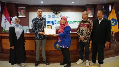 Unila Gelar Workshop Hilirisasi dan Komersialisasi Hasil Riset Peneliti