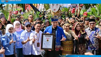 1.500 Penari Pecahkan Rekor Dunia MURI, Tari Tuping Lampung Selatan Catat Sejarah Dunia