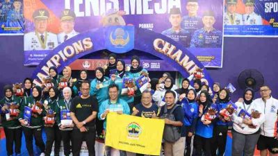 Lampung Ukir Prestasi, Tenis Meja Beregu Putri Raih Medali Perunggu Pornas Korpri 2025