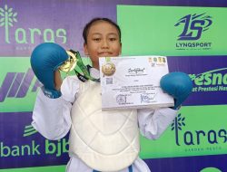 Aurelia Pelajar SMPN 22 Balam Raih Medali Emas di Ajang Krakatau National Karate Championship 2025