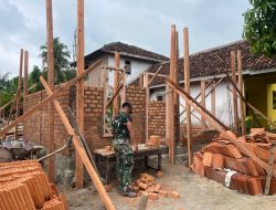 Pembangunan RTLH TMMD Berlanjut di Tahap Pemasangan Pondasi dan Dinding Bata