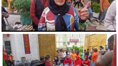 Wali Kota Eva Dwiana bersama anggota Komisi III DPR RI, Sudin, serta Pangdam II/Sriwijaya Kristomei Sianturi menghadiri rangkaian perayaan Tahun Baru Imlek 2026 di Vihara Amurwa Bhumi Grah