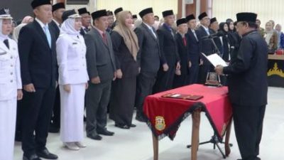 Wakil Walikota Bandar Lampung, Hi. Dedy Amarullah memimpin pelantikan dan rotasi jabatan di lingkungan Pemerintahan Kota Bandar Lampung