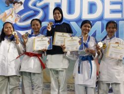 Atlet UKM Karate Unila Raih Medali Perunggu pada Lampung Student Olympic